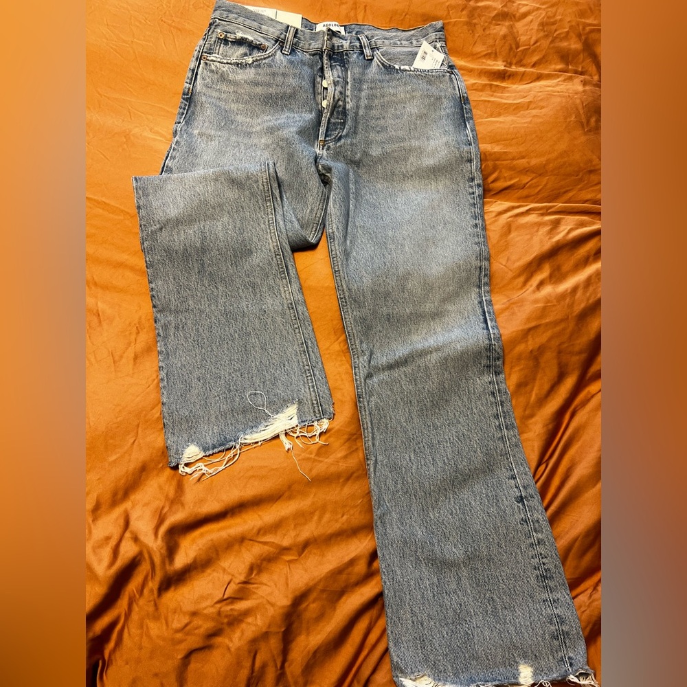 Agolde Light Blue Button-Fly Jeans